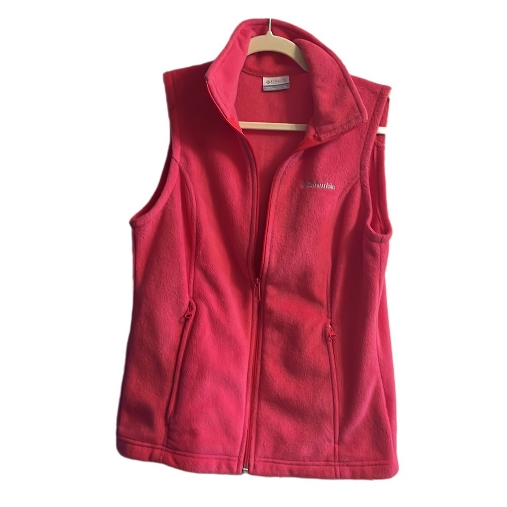 Women’s Columbia Pink Fleece Vest Size Small